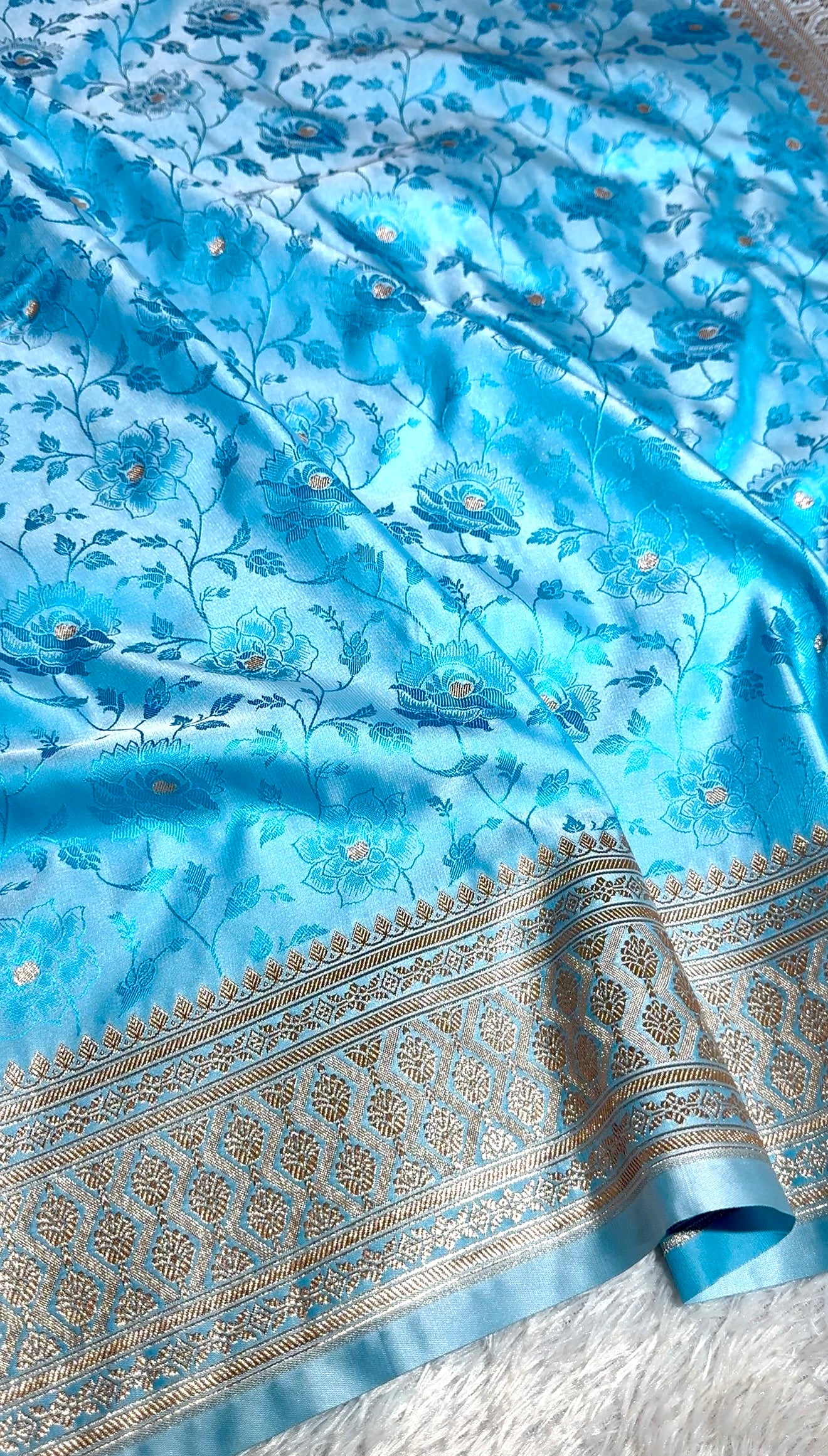 Banarasi Mashru Katan Silk Saree Tanchui Design HN300
