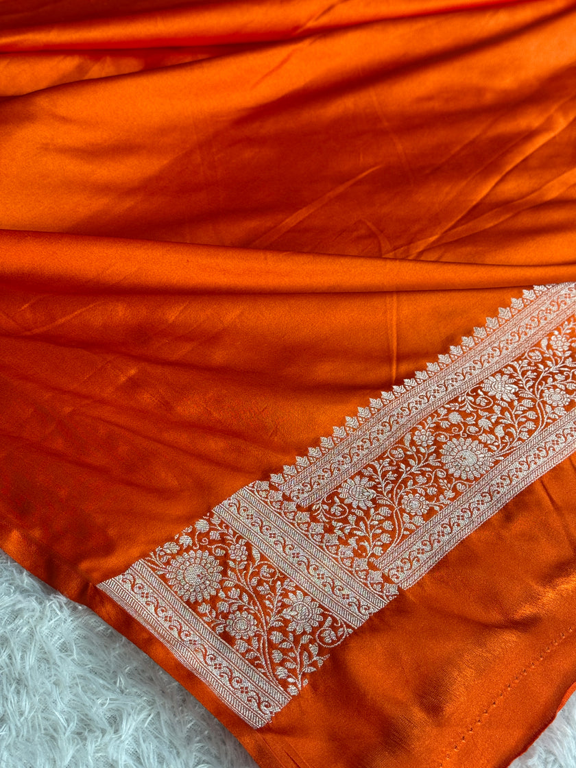 BANARASI MASHRU KATAN SILK SAREE Mk025