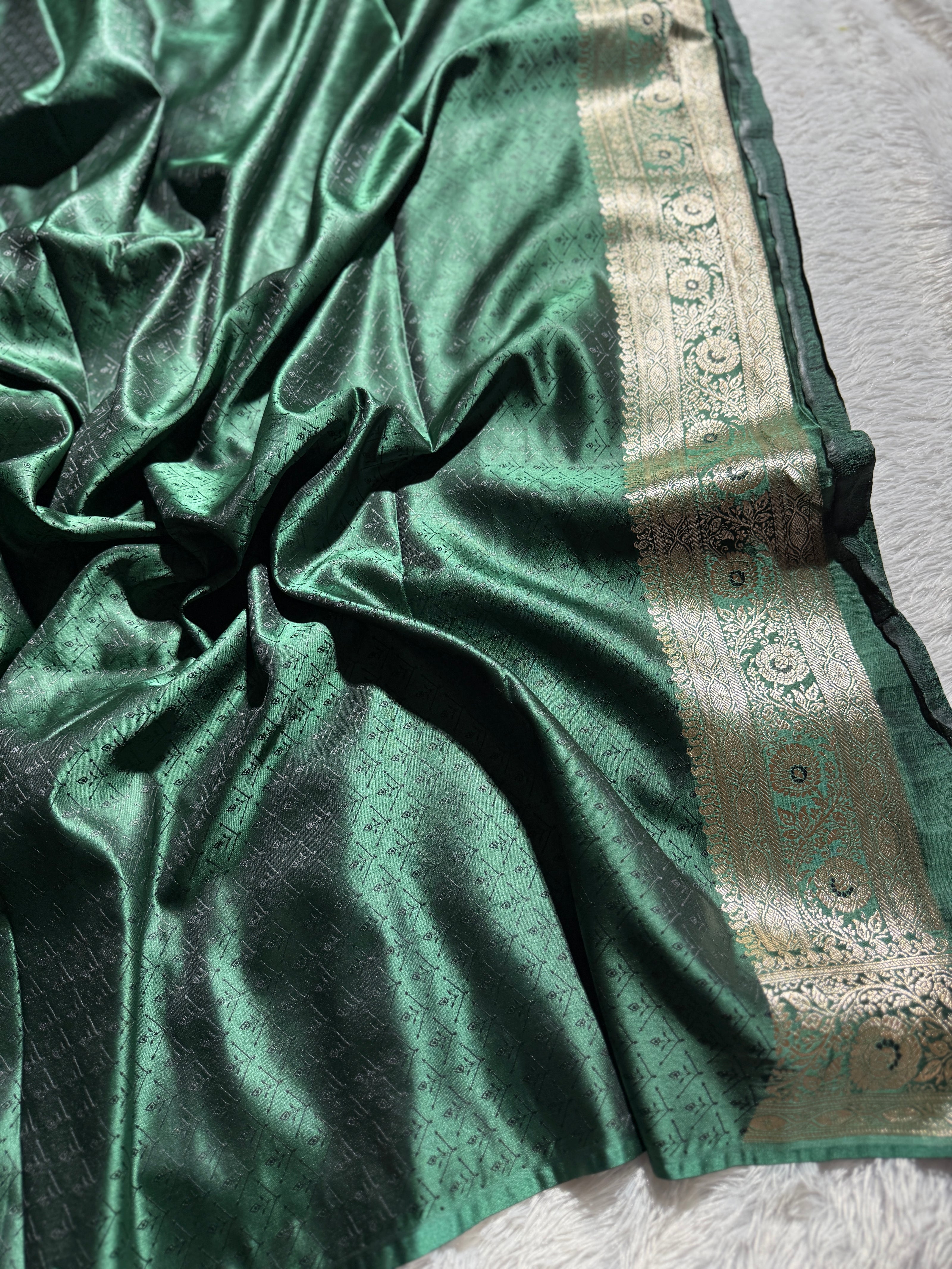 BANARASI MASHRU KATAN SILK SAREE RANGKAT DESIGN HN120