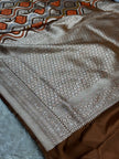 BANARASI MASHRU KATAN SILK SAREE MENAKARI WORK HN500