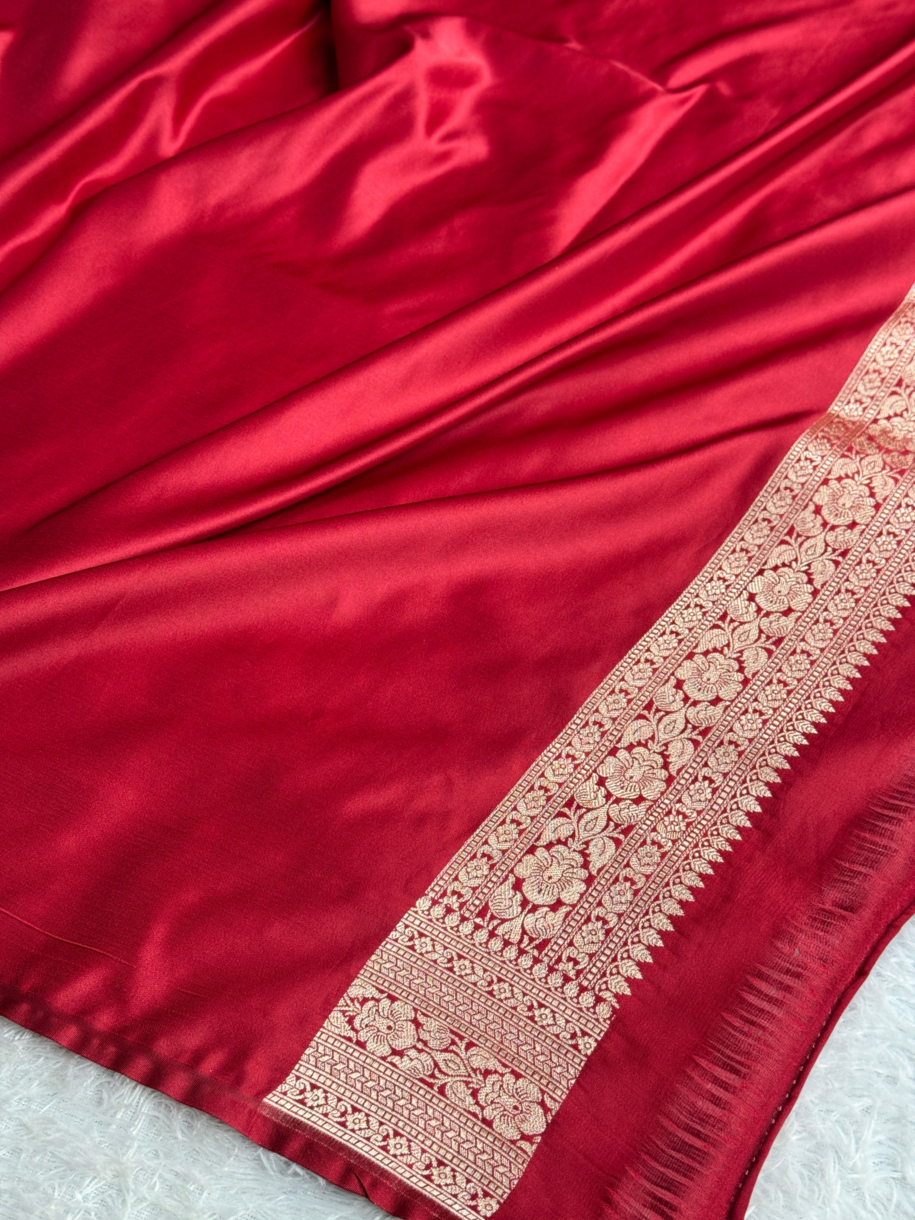 BANARASI MASHRU KATAN SILK SAREE MK055