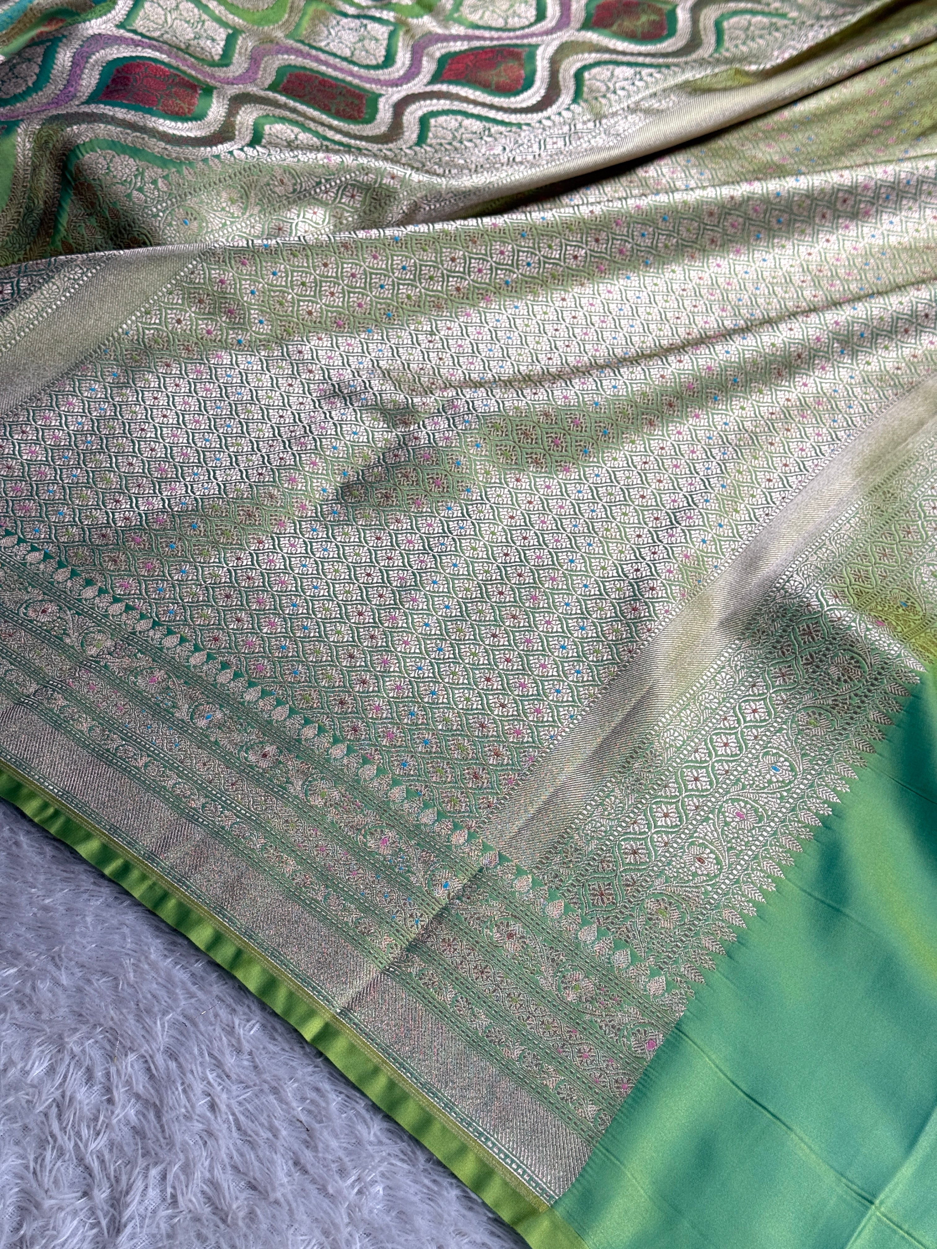 BANARASI MASHRU KATAN SILK SAREE HN500