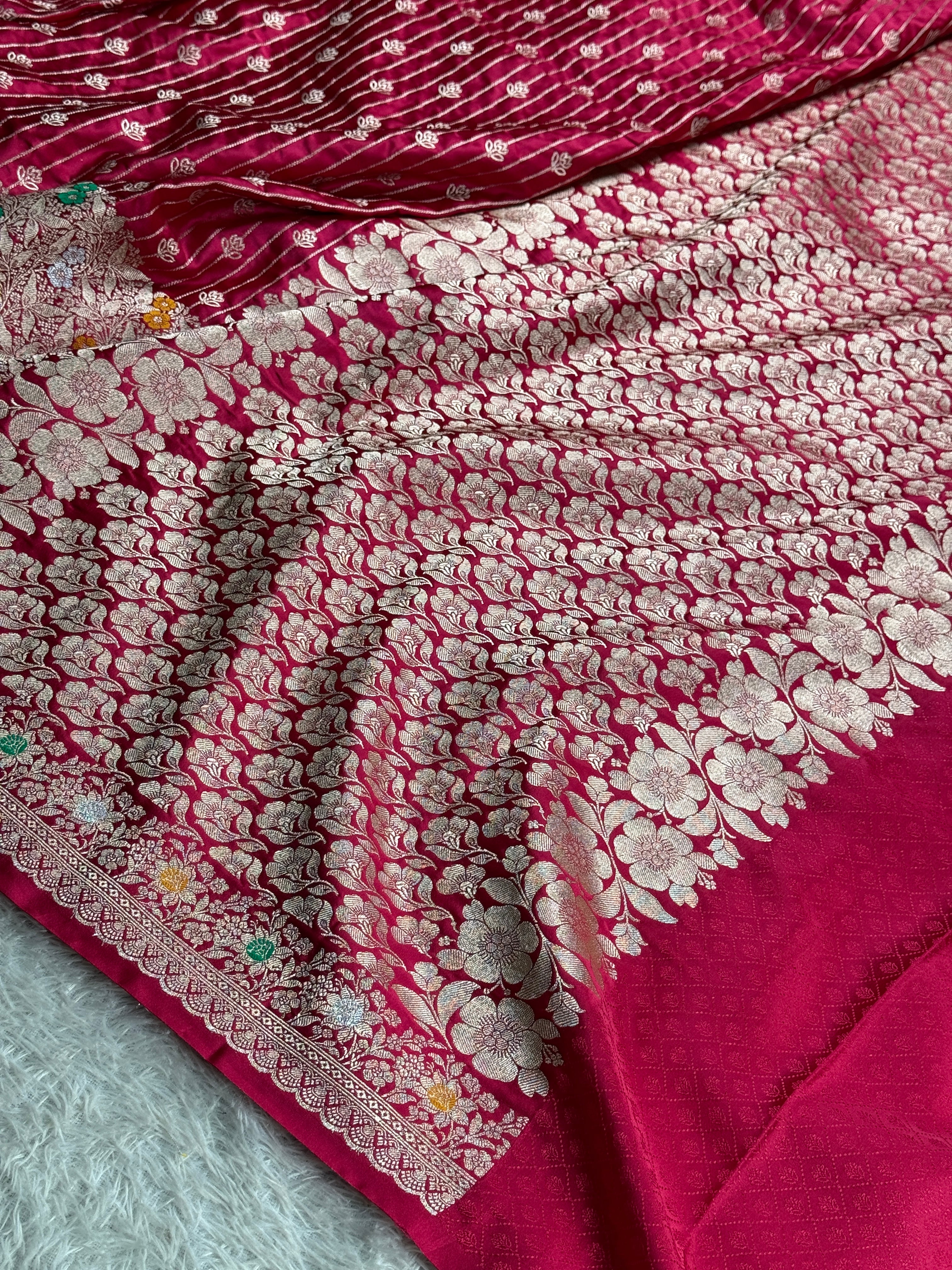 BANARASI MASHRU KATAN SILK SAREE MK029