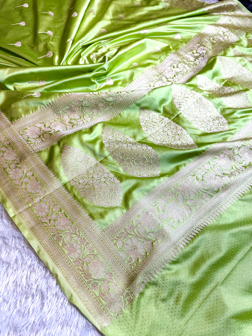 BANARASI MASHRU KATAN SILK SAREE HN546