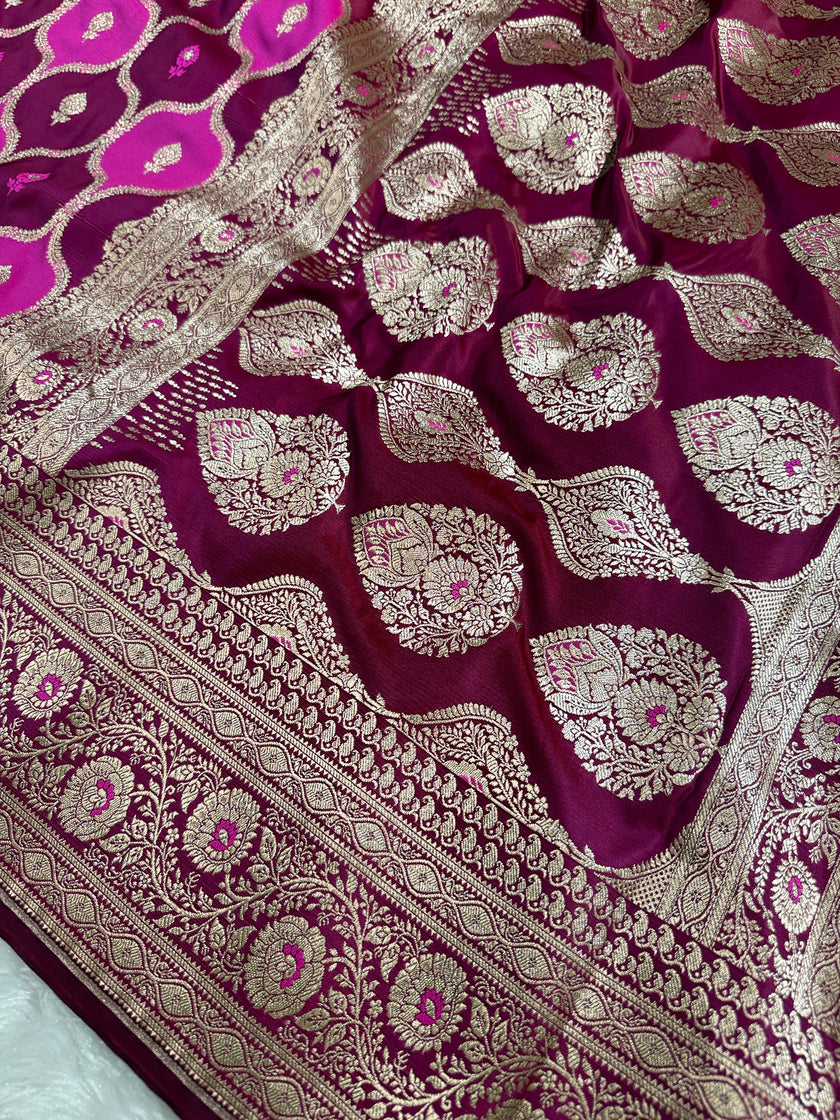 BANARASI MASHRU KATAN SILK SAREE HN536