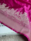 BANARASI MASHRU KATAN SILK SAREE BANARASI GHAT DESIGN HN750