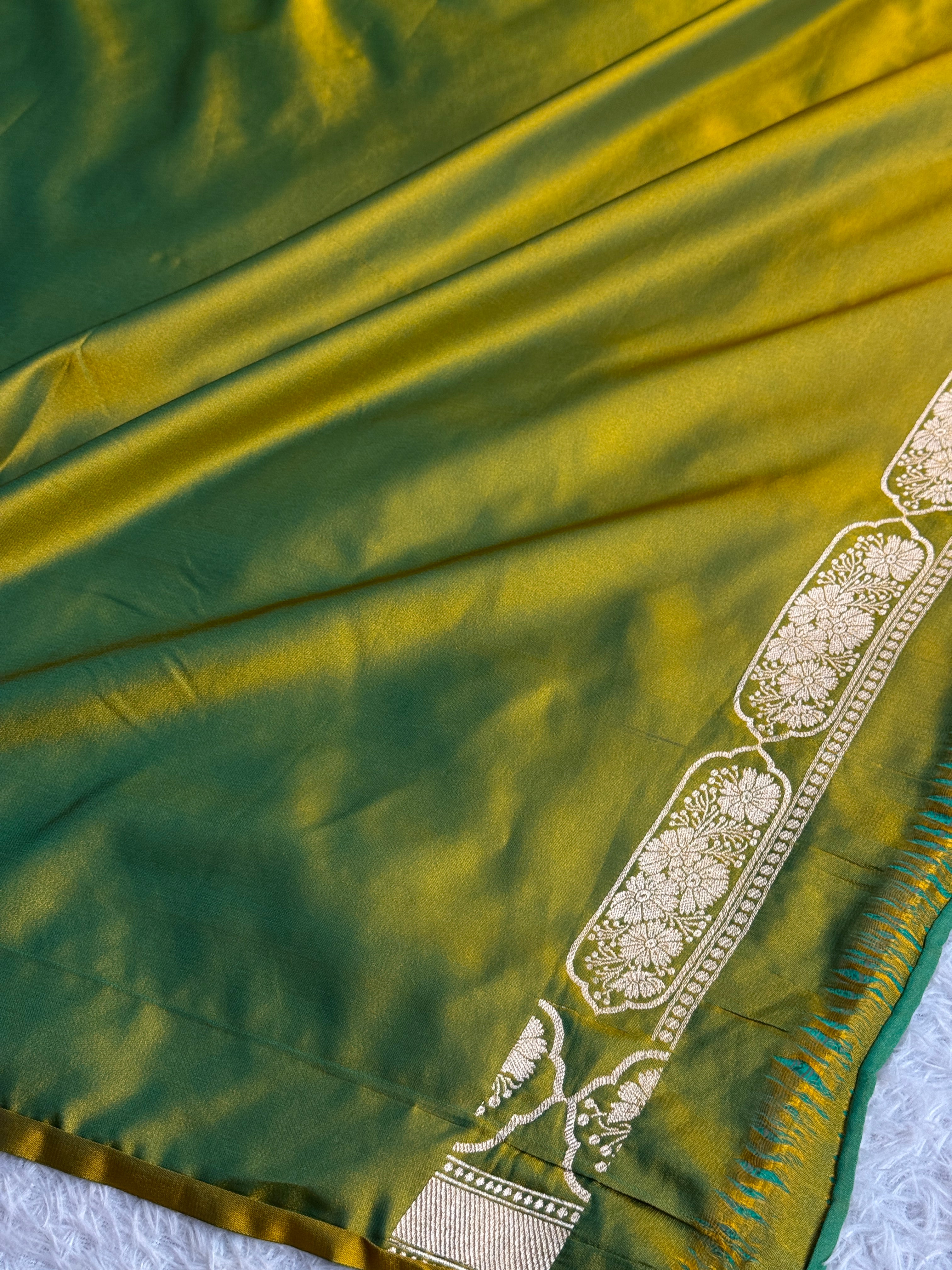 BANARASI MASHRU KATAN SILK SAREE MK073