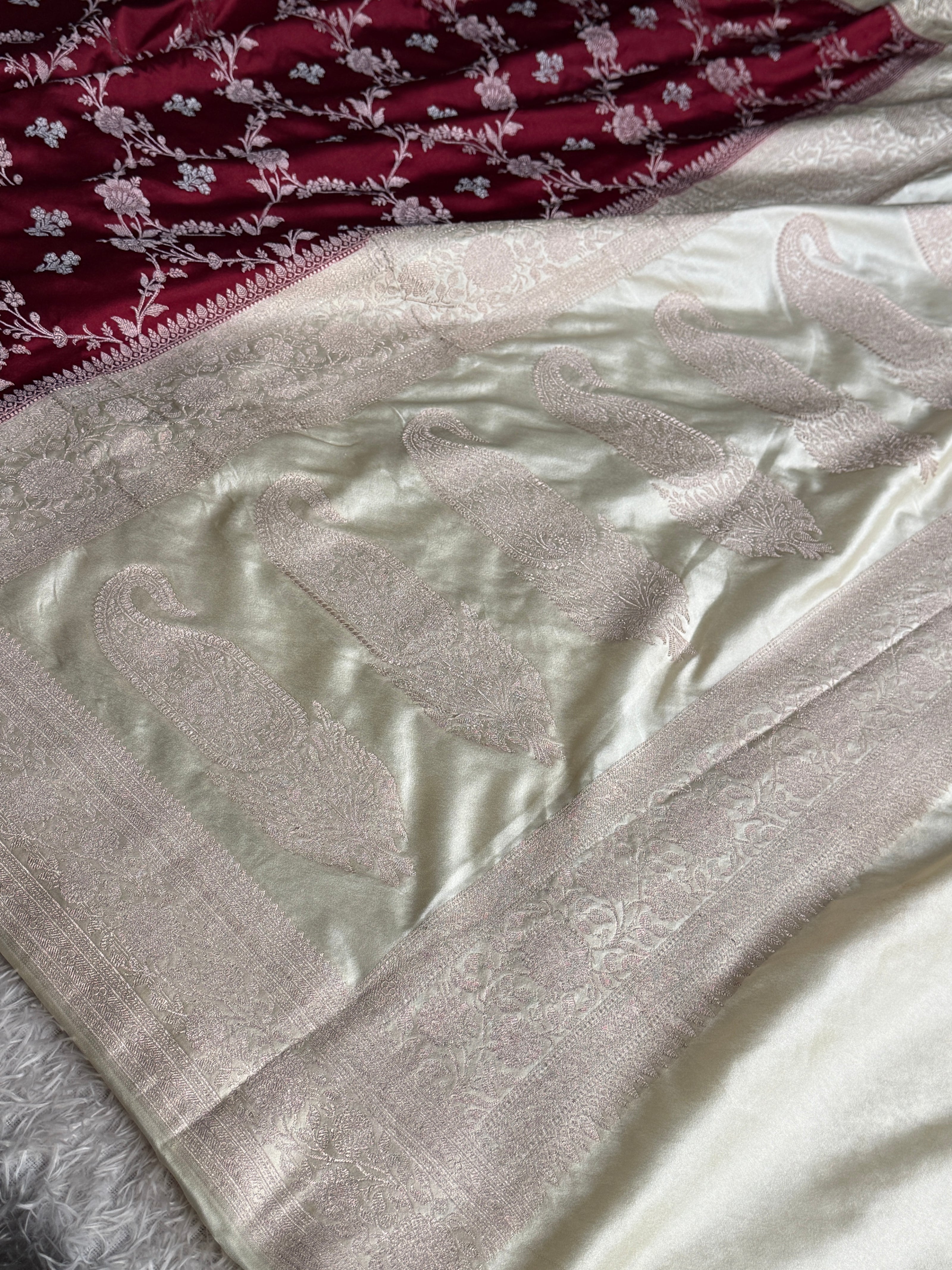 BANARASI MASHRU KATAN SILK SAREE MK082