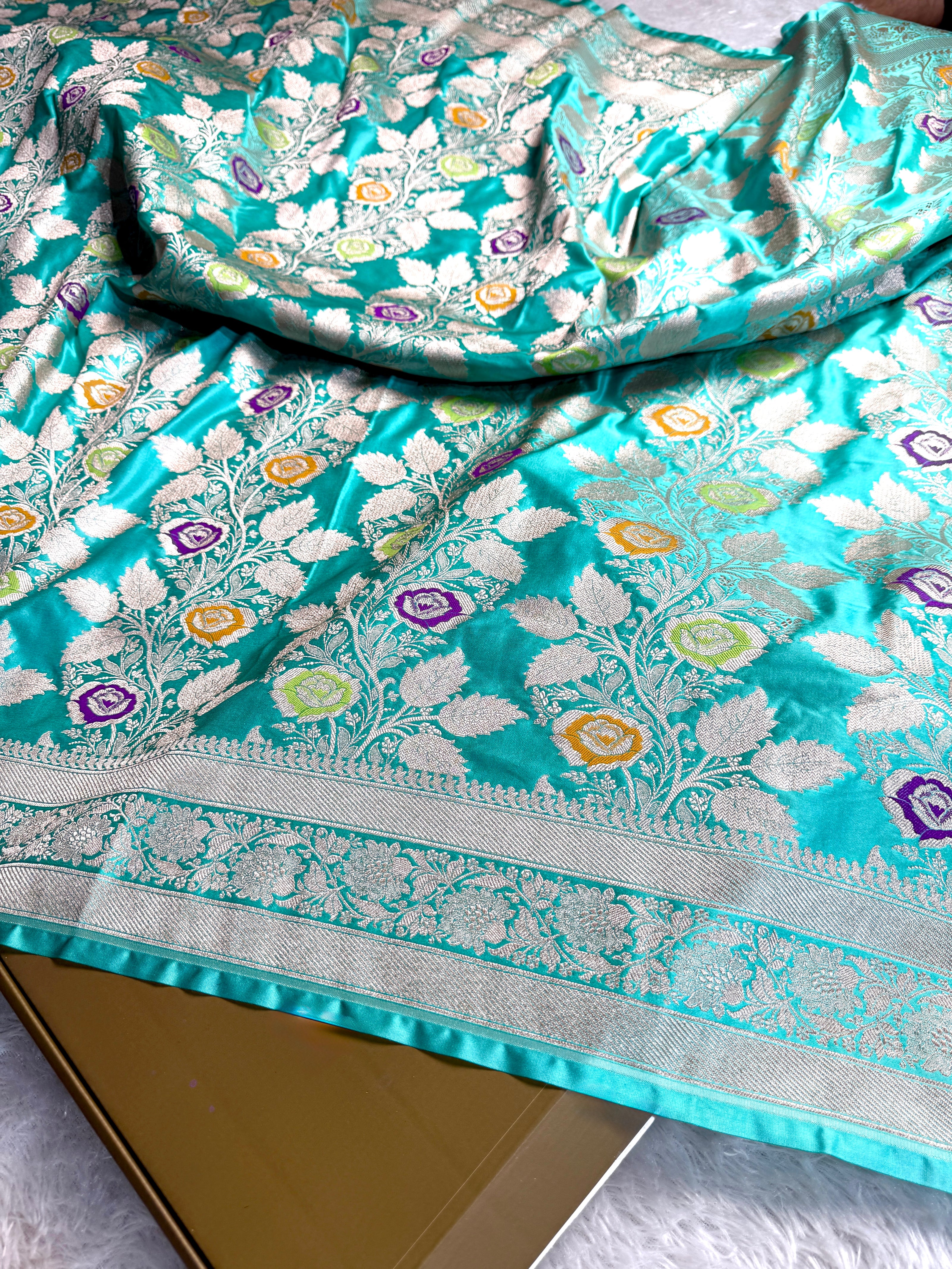 BANARASI MASHRU KATAN SILK SAREE HN550