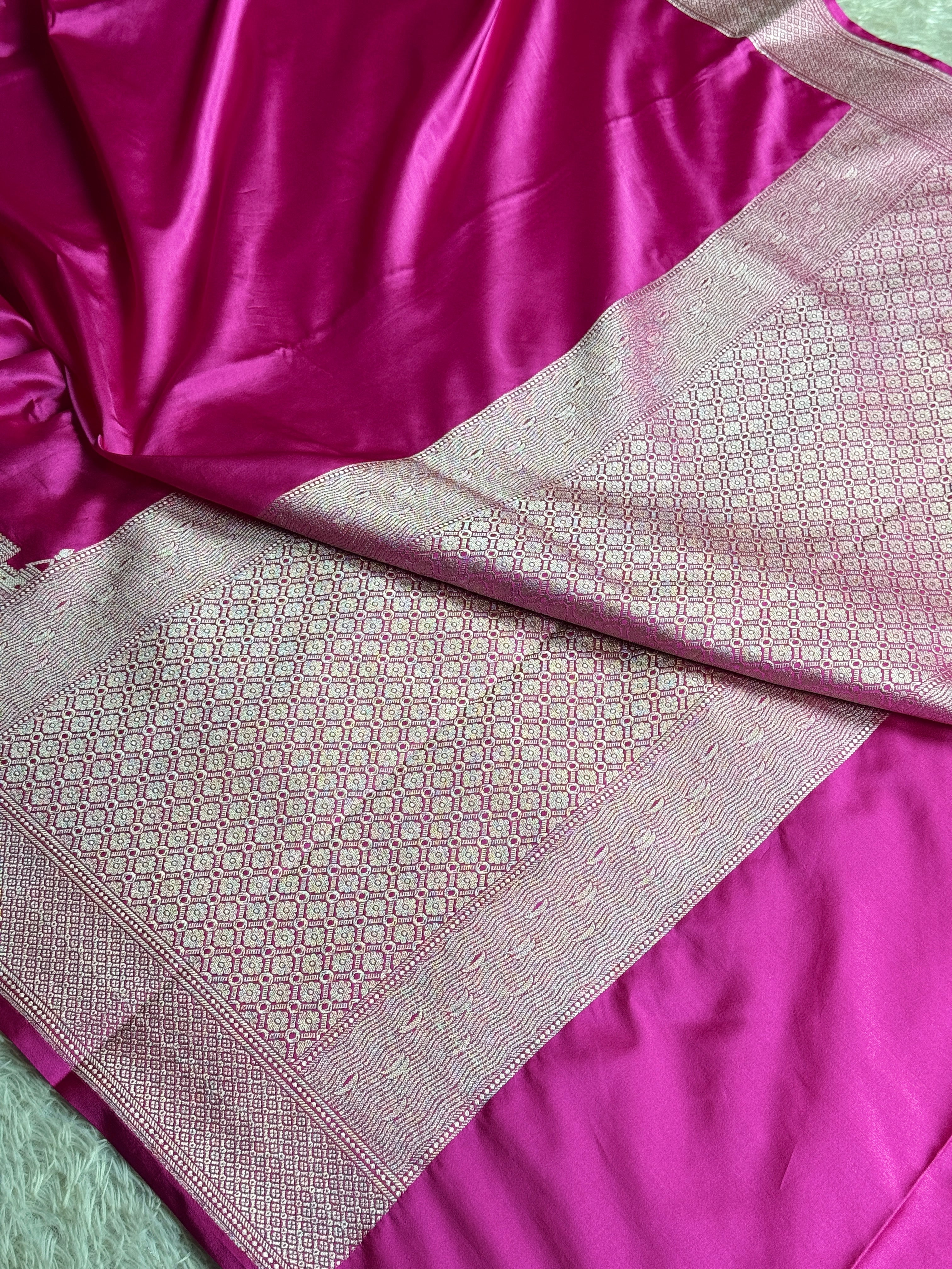 BANARASI MASHRU KATAN SILK SAREE BANARASI GHAT DESIGN HN750