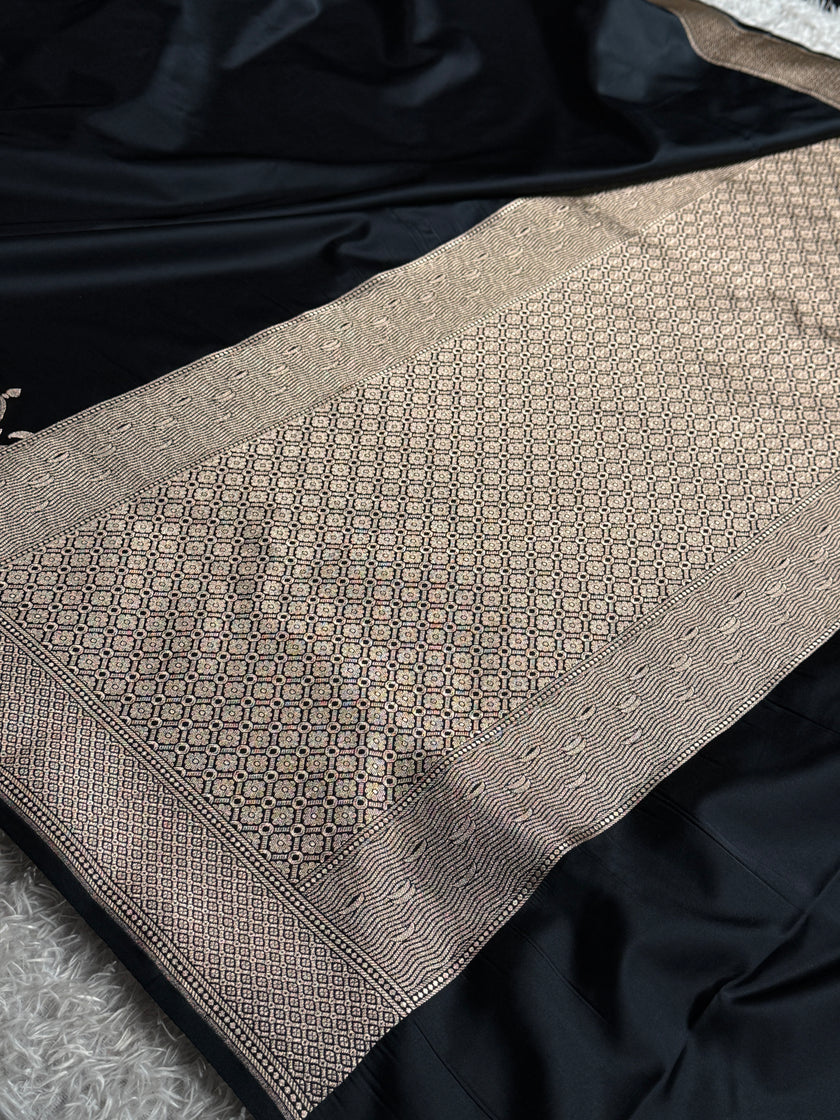 BANARASI MASHRU KATAN SILK SAREE HN750