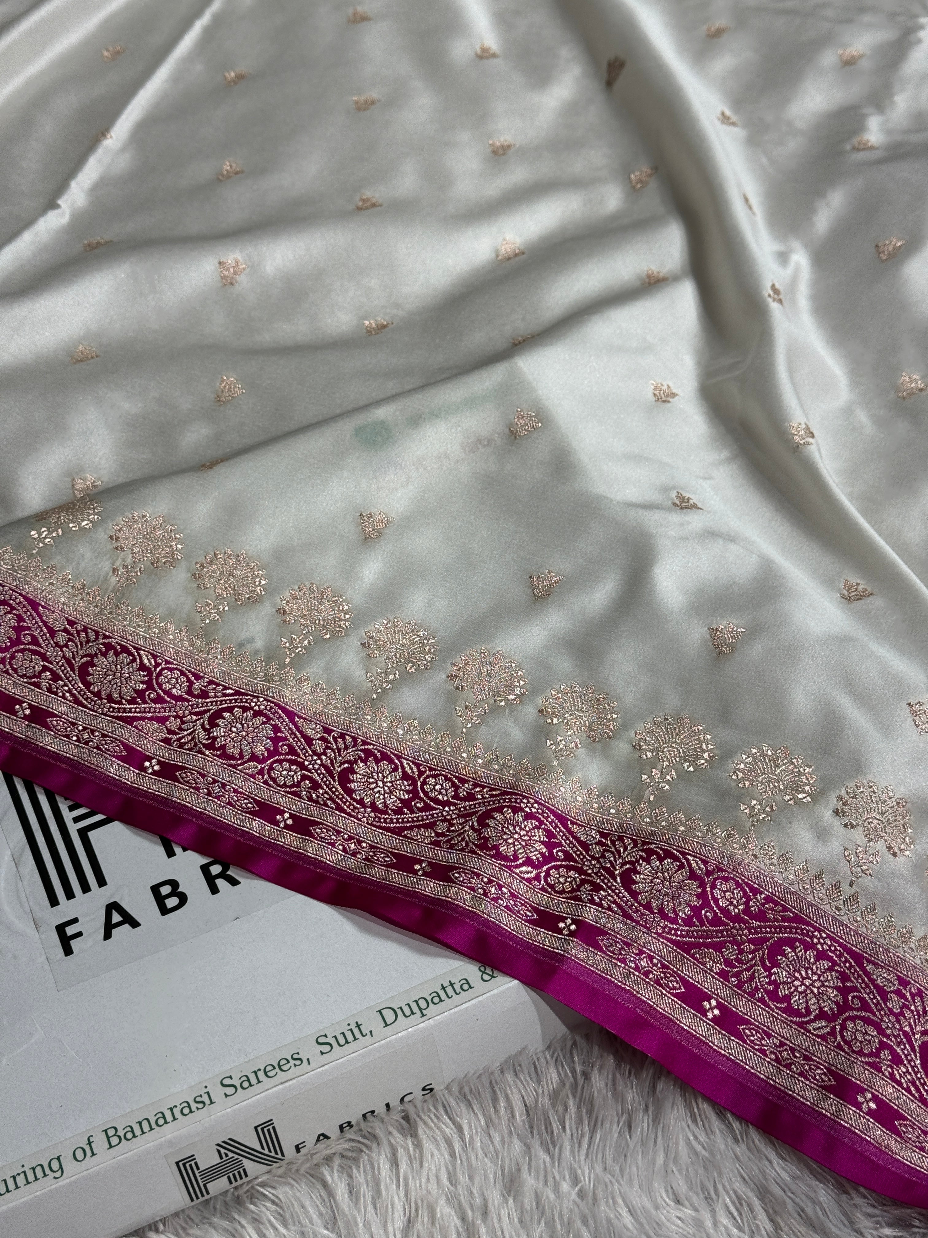 BANARASI MASHRU KATAN SILK SAREE CONTRAS DUAL COLOUR HN650