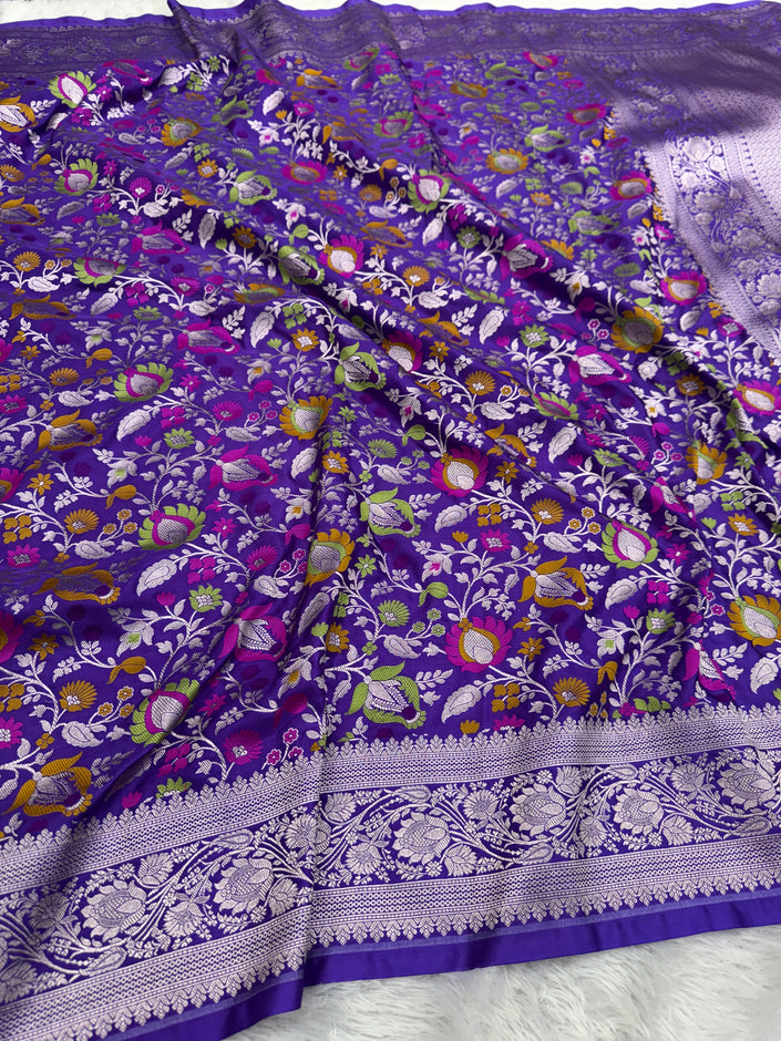 Banarasi Mashru katan silk saree Menakari Work hn140