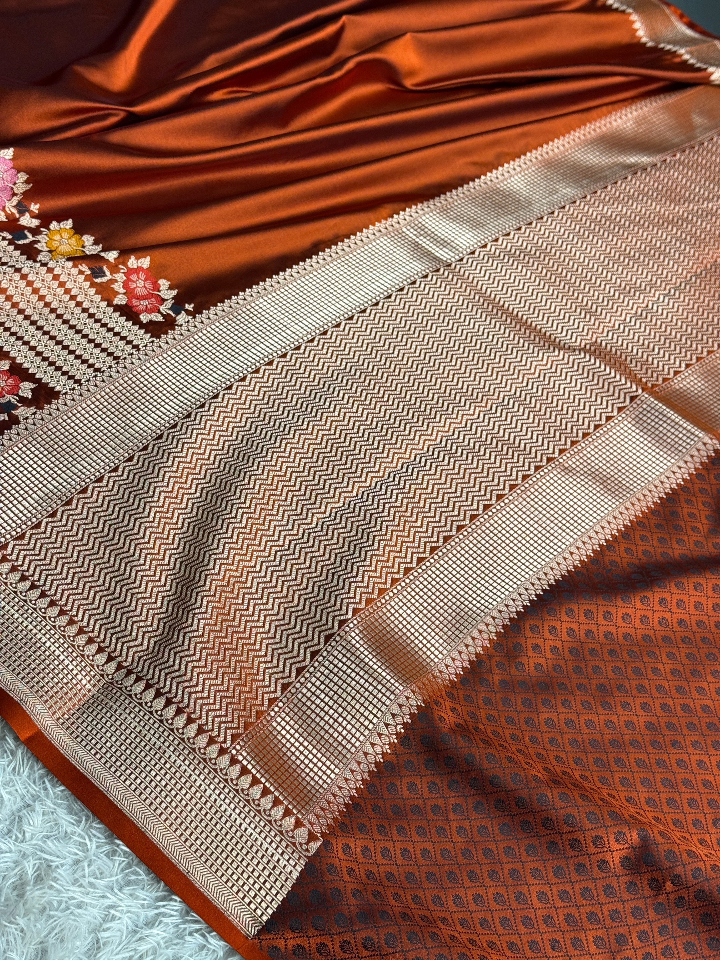BANARASI MASHRU KATAN SILK SAREE MK071