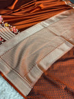BANARASI MASHRU KATAN SILK SAREE MK071