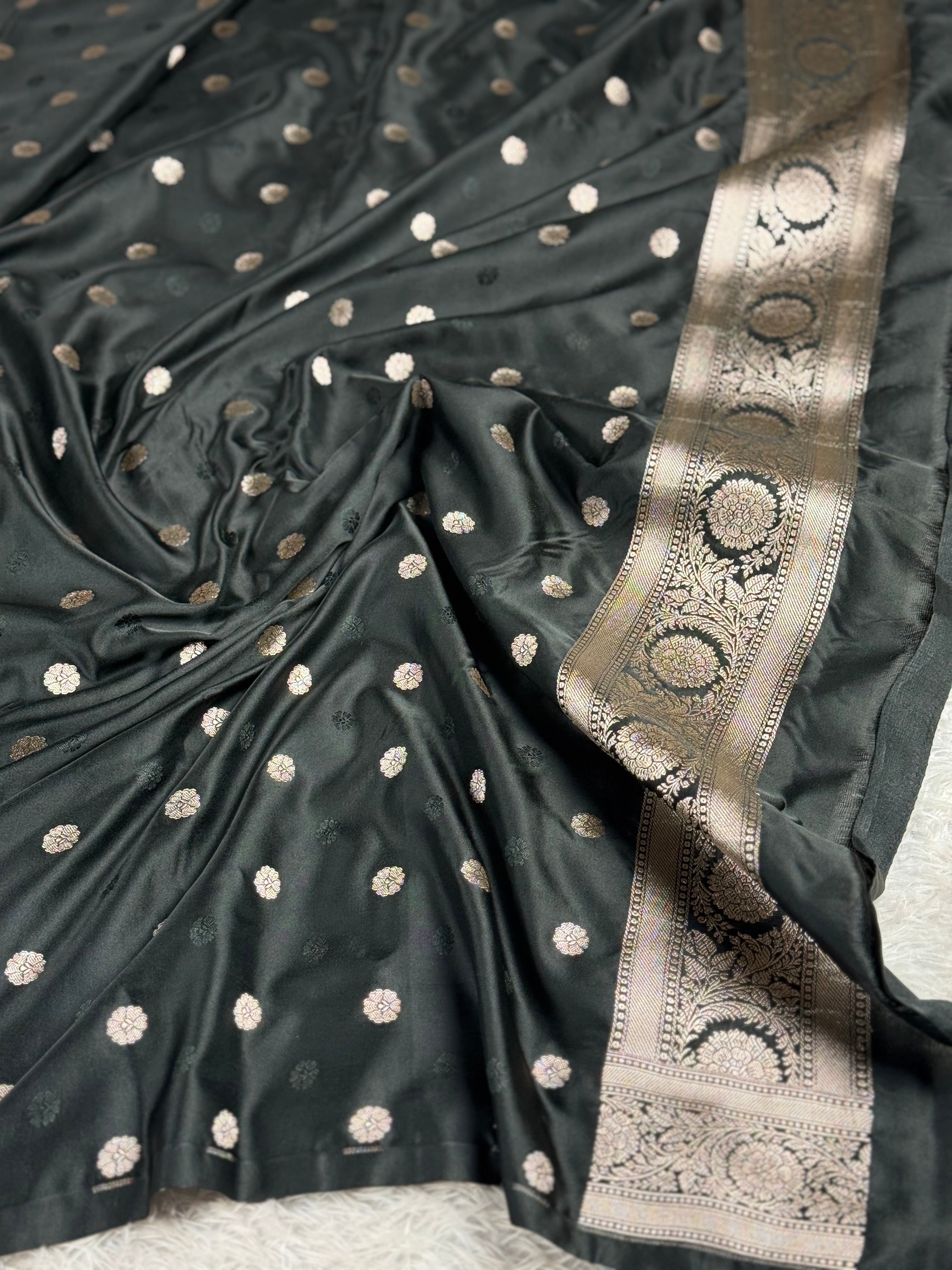 BANARASI MASHRU KATAN SILK SAREE MK012