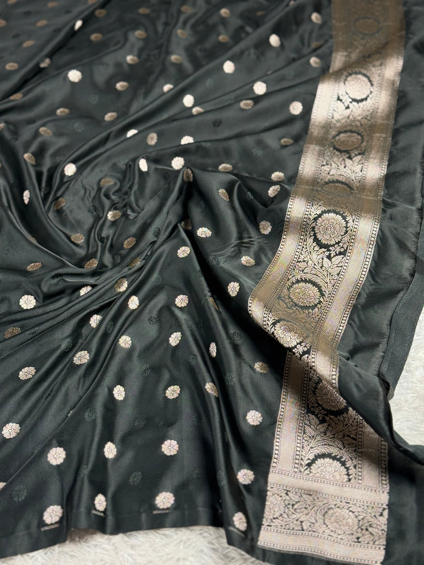 BANARASI MASHRU KATAN SILK SAREE MK012