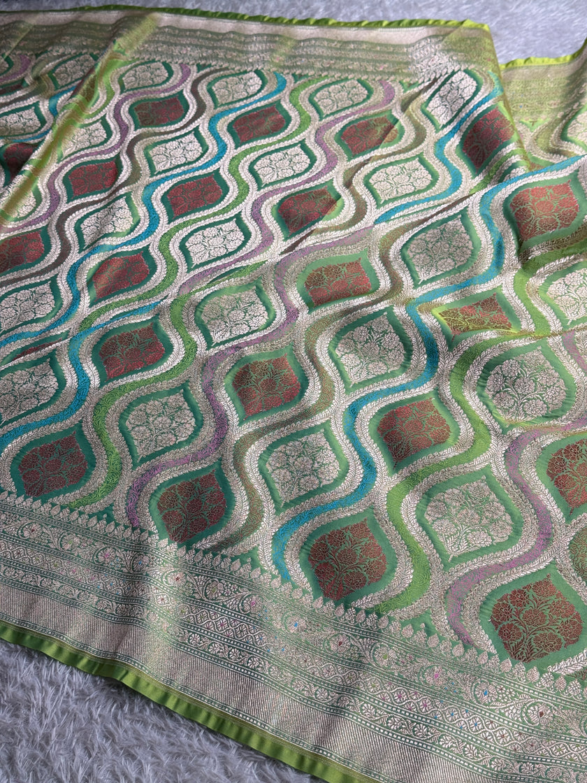 BANARASI MASHRU KATAN SILK SAREE HN500