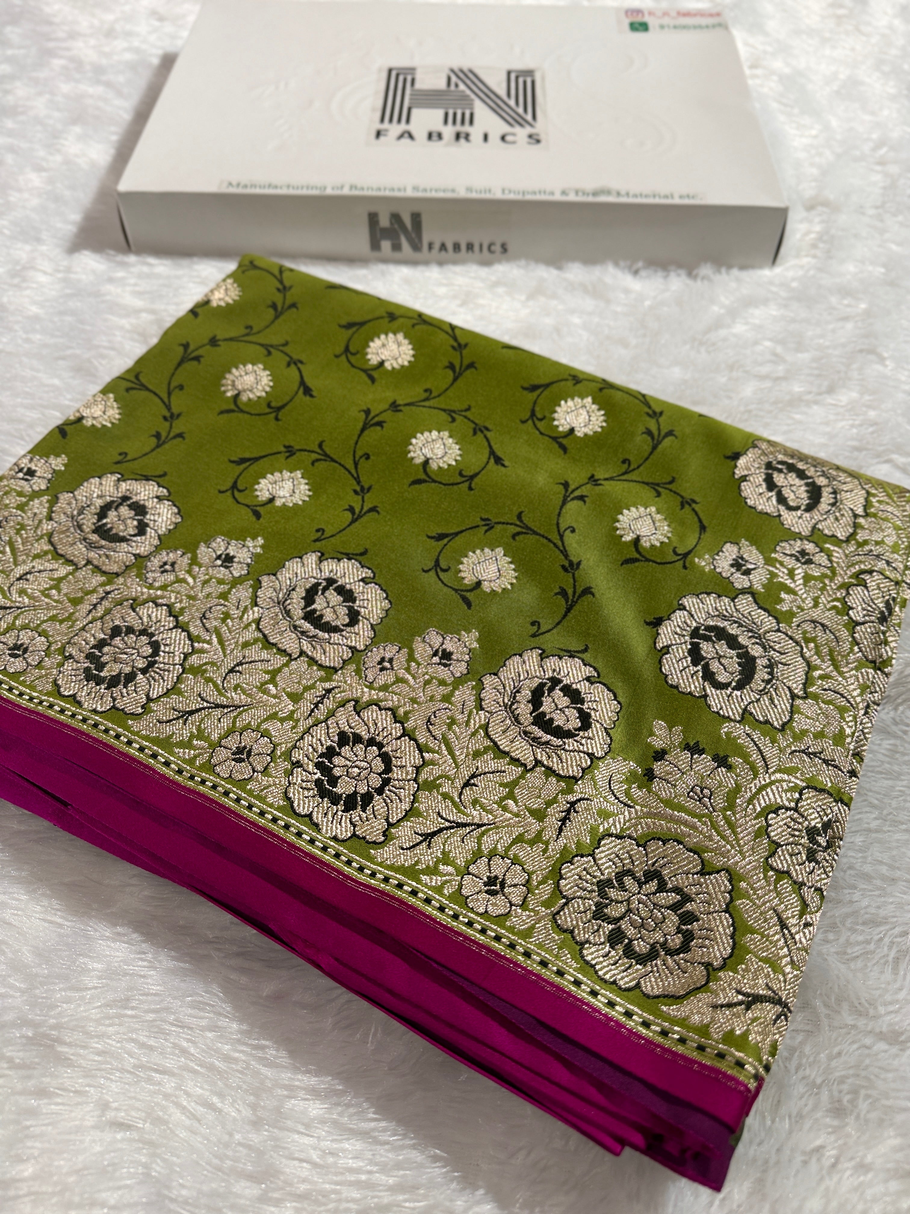 BANARASI MASHRU KATAN SILK SAREE HM533