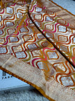 BANARASI MASHRU KATAN SILK SAREE MENAKARI WORK HN500