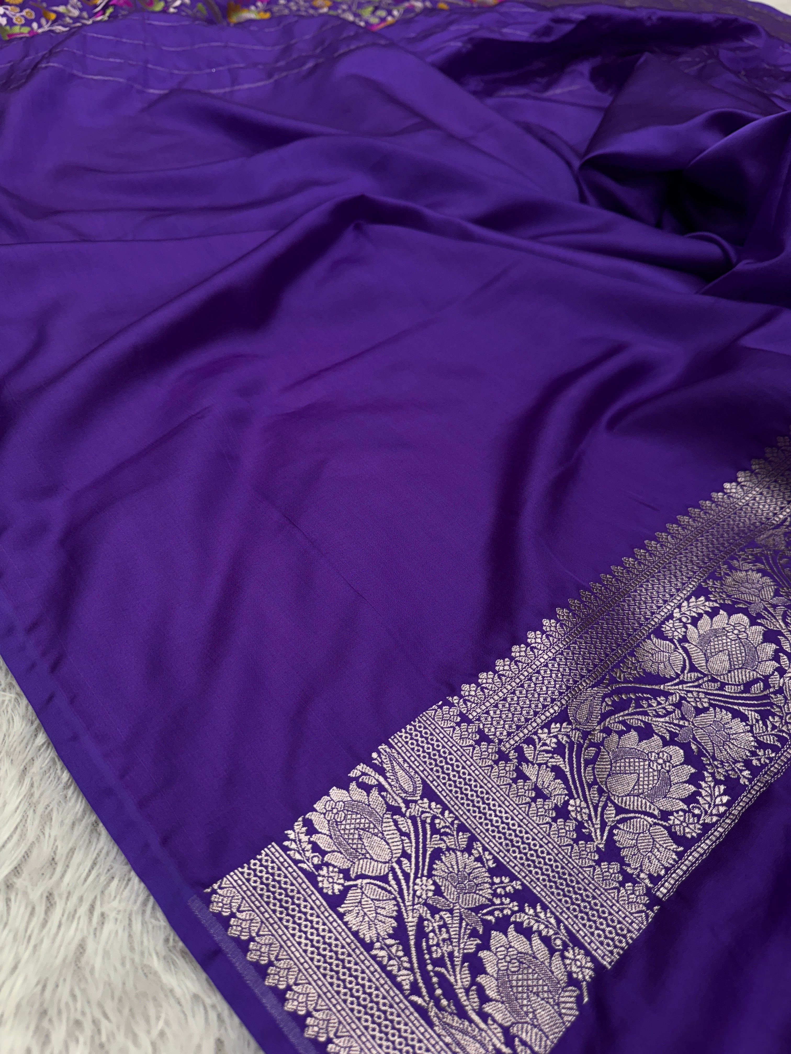 Banarasi Mashru katan silk saree Menakari Work hn140