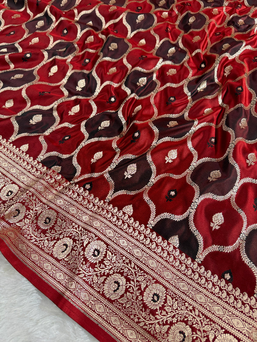 BANARASI MASHRU KATAN SILK SAREE HN536