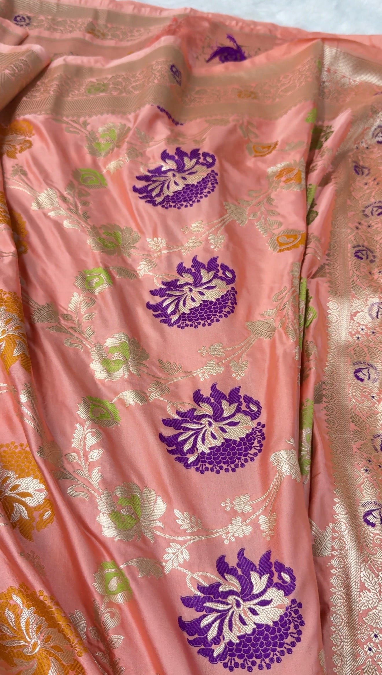 Banarasi Mashru Katan Saree Silk HN101