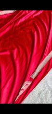 Red Banarasi Mashru Katan Silk Saree with Swarovski Work HN102
