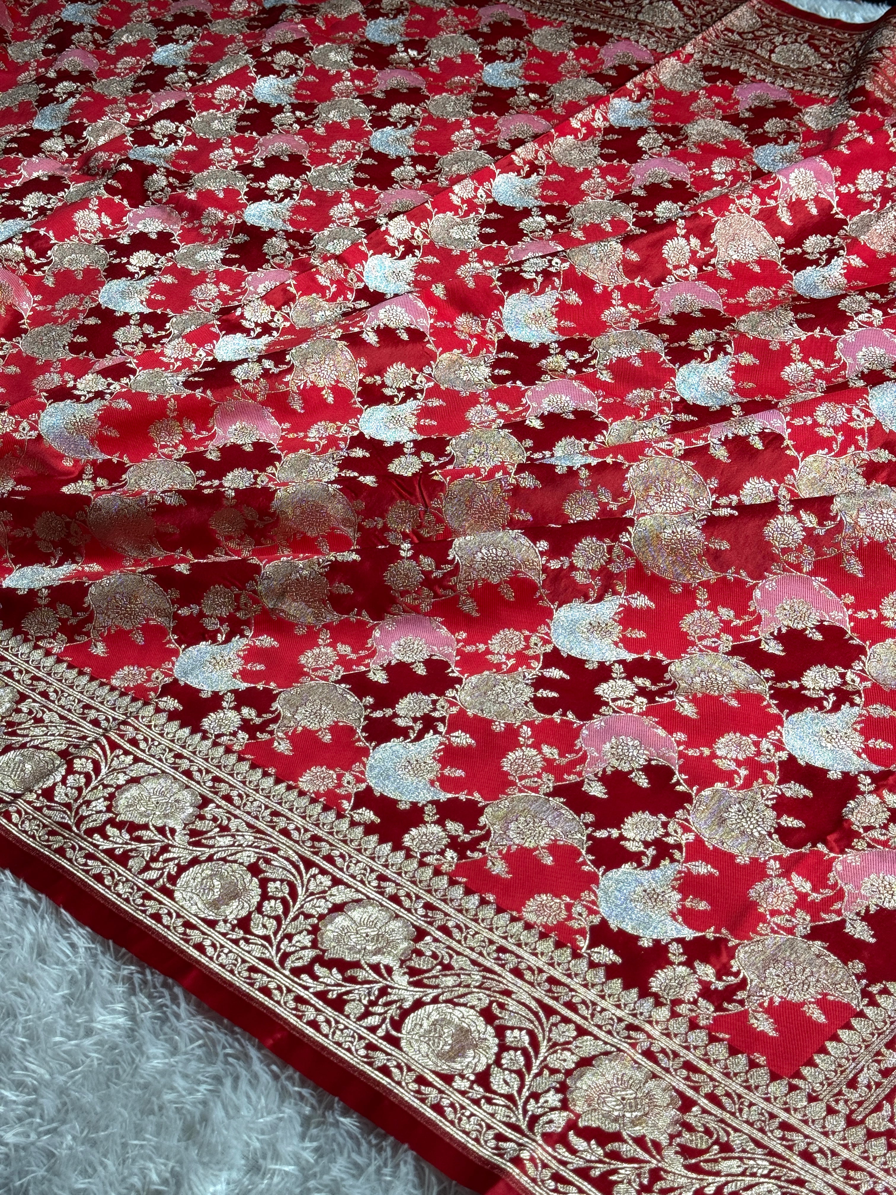 BANARASI MASHRU KATAN SILK SAREE MK019