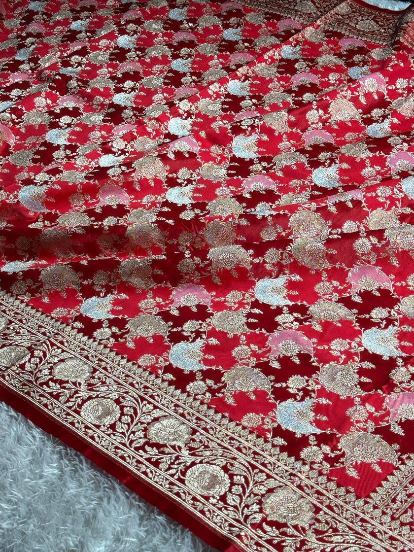 BANARASI MASHRU KATAN SILK SAREE MK019