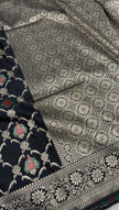 BANARASI MASHRU KATAN SILK SAREE MENAKARI WORK HN155