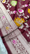 BANARASI MASHRU KATAN SILK SAREE MENAKARI WORK HN101