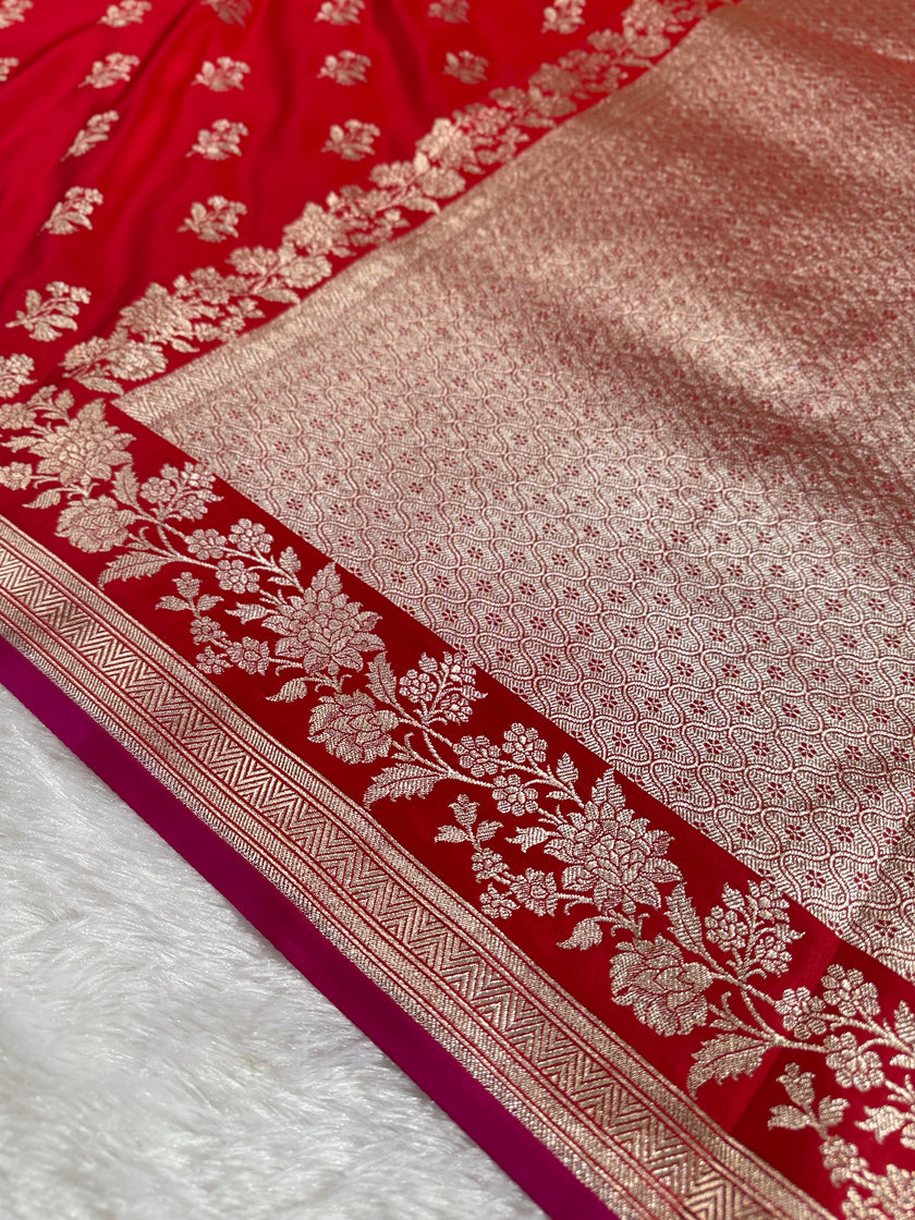 BANARASI MASHRU KATAN SILK SAREE HN532