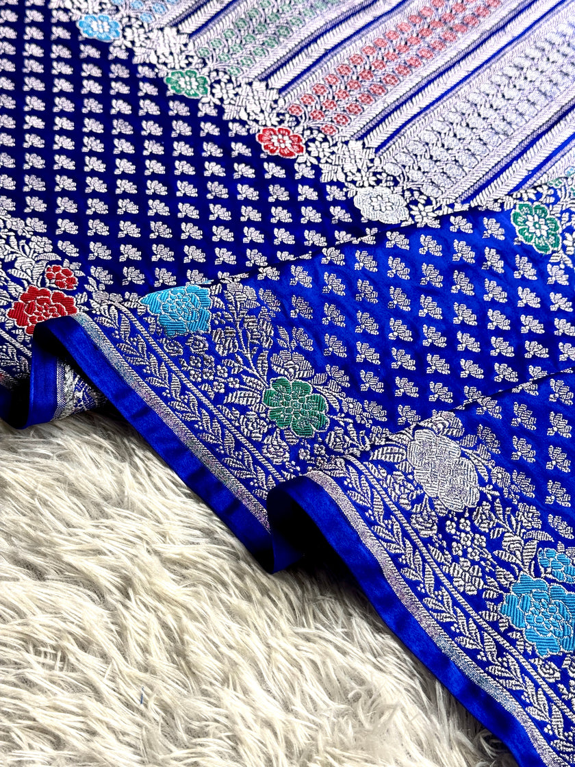 BANARASI MASHRU KATAN SILK SAREE MENAKARI WORK HN700