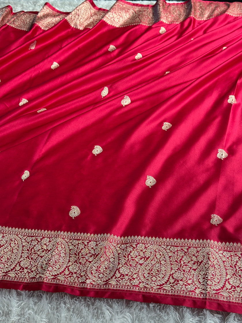 BANARASI MASHRU KATAN SILK SAREE MK041