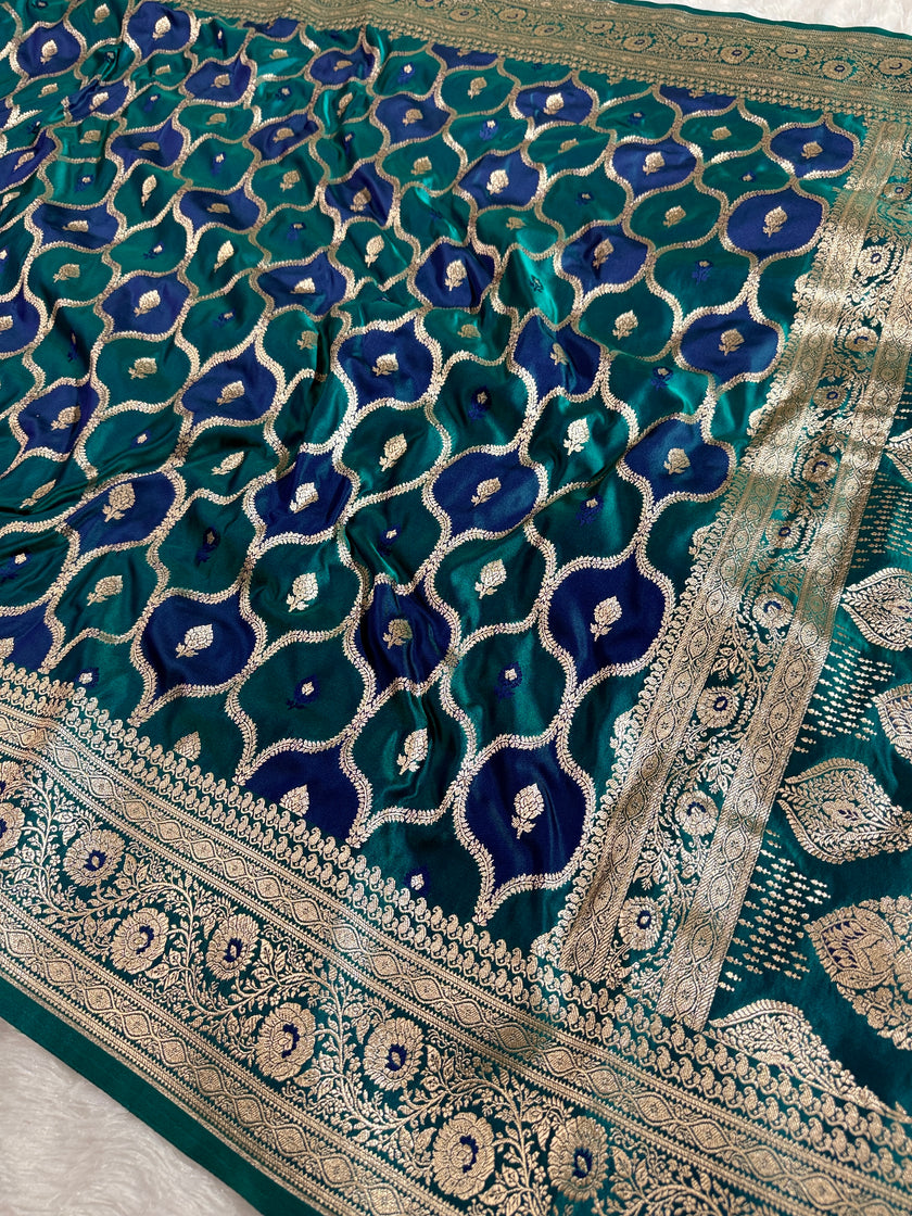 BANARASI MASHRU KATAN SILK SAREE HM536