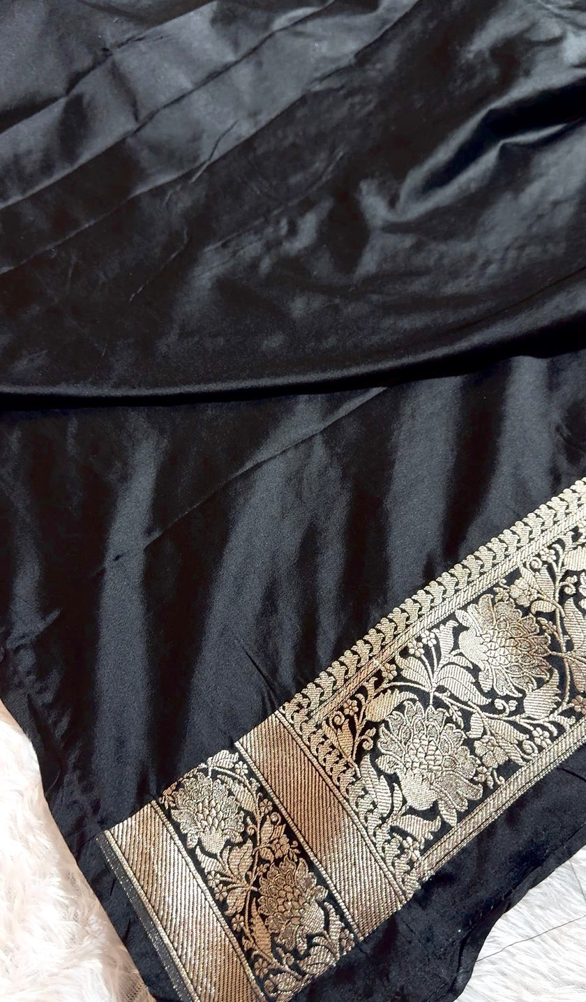 BANARASI MASHRU KATAN SILK SAREE MENAKARI WORK HN222