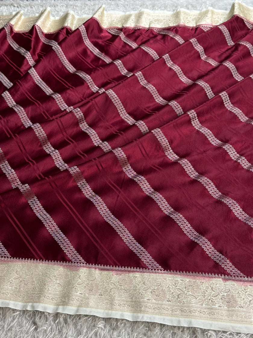 BANARASI MASHRU KATAN SILK SAREE MK088