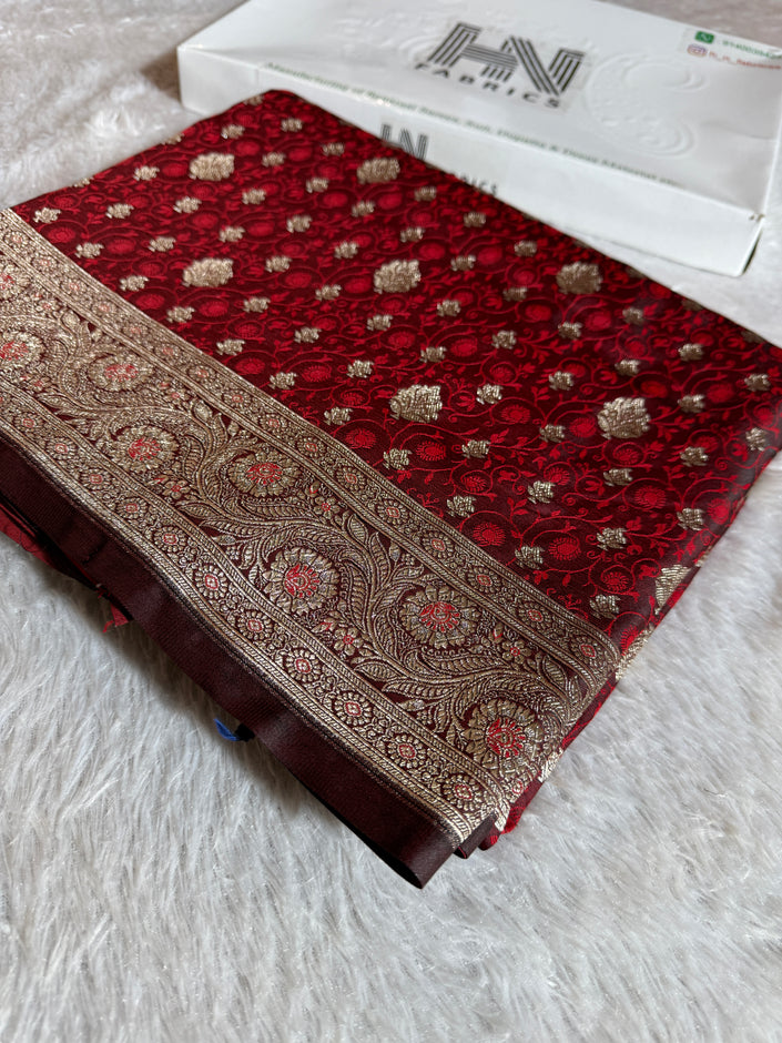 BANARASI MASHRU KATAN SILK SAREE