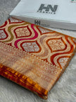 BANARASI MASHRU KATAN SILK SAREE MENAKARI WORK HN500