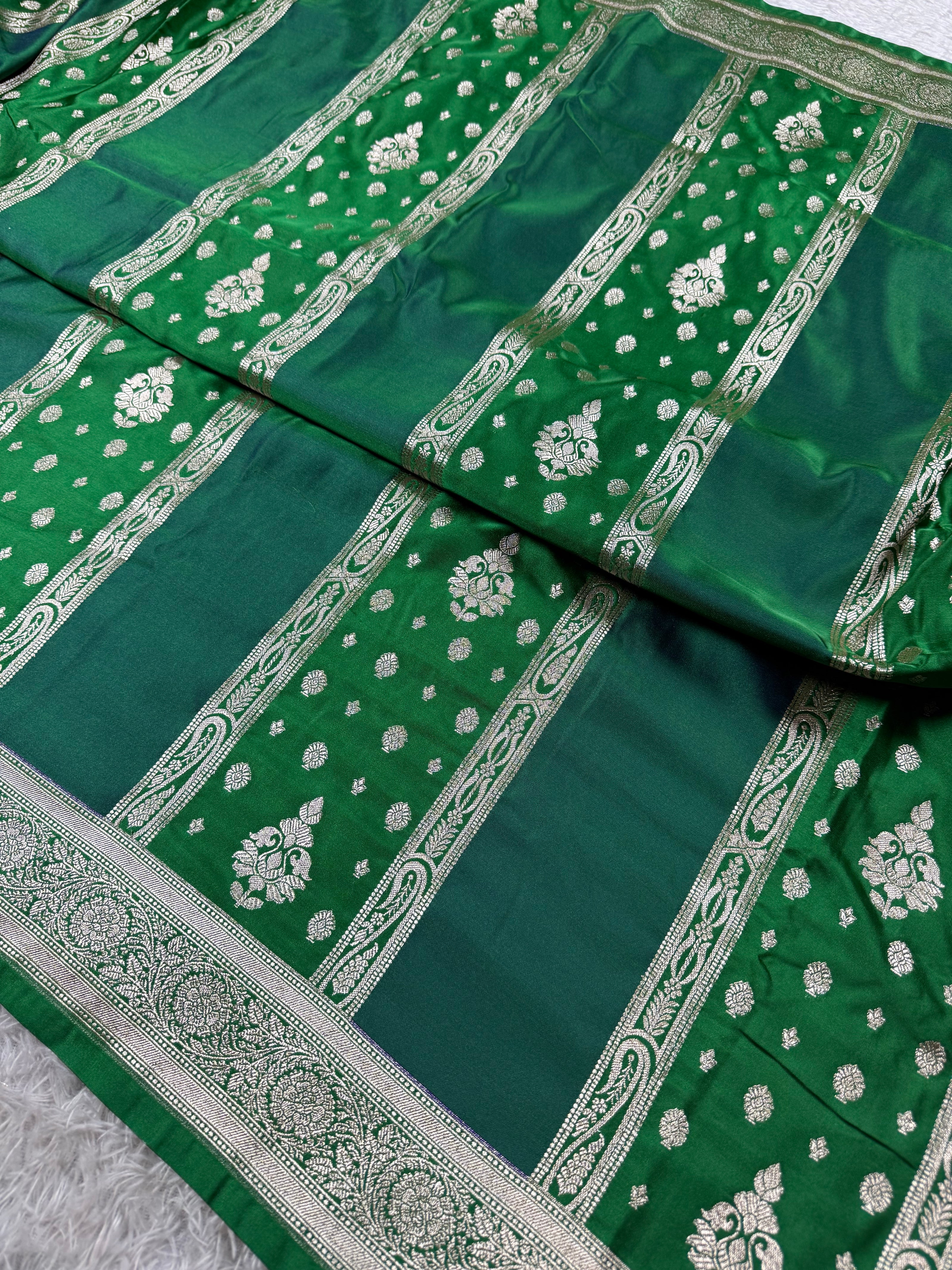 BANARASI MASHRU KATAN SILK SAREE MK012