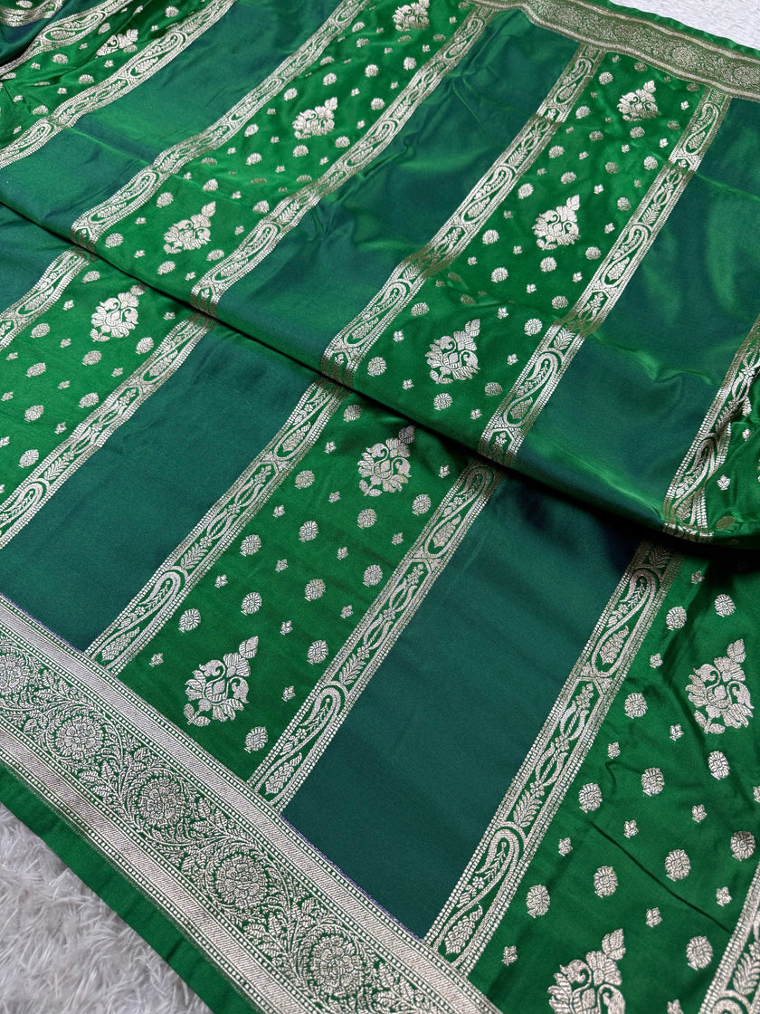 BANARASI MASHRU KATAN SILK SAREE MK012