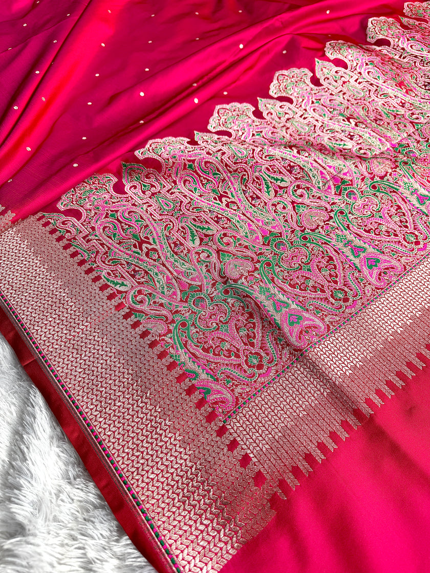 BANARASI MASHRU KATAN SILK SAREE HN556