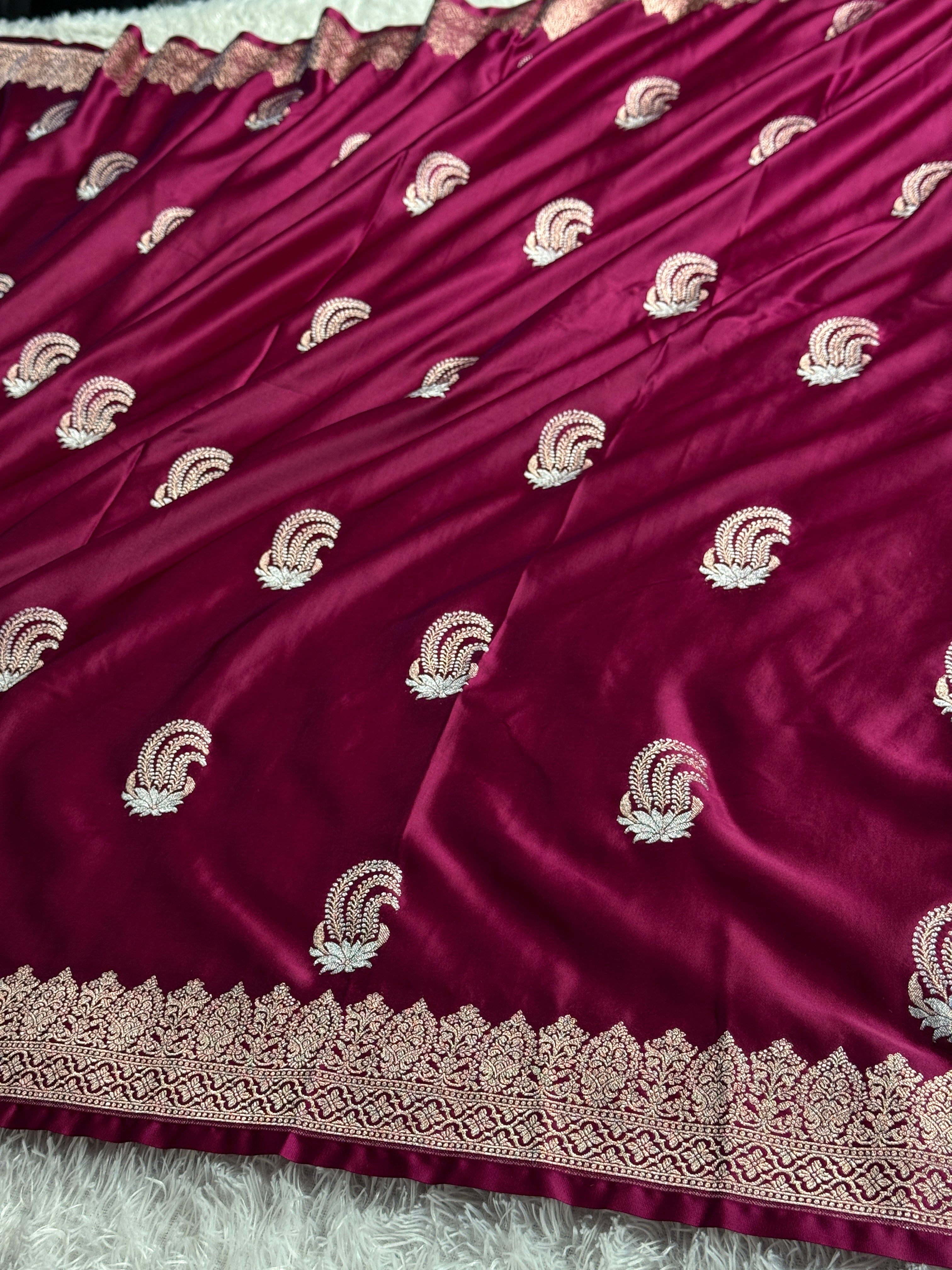 BANARASI MASHRU KATAN SILK SAREE MK042