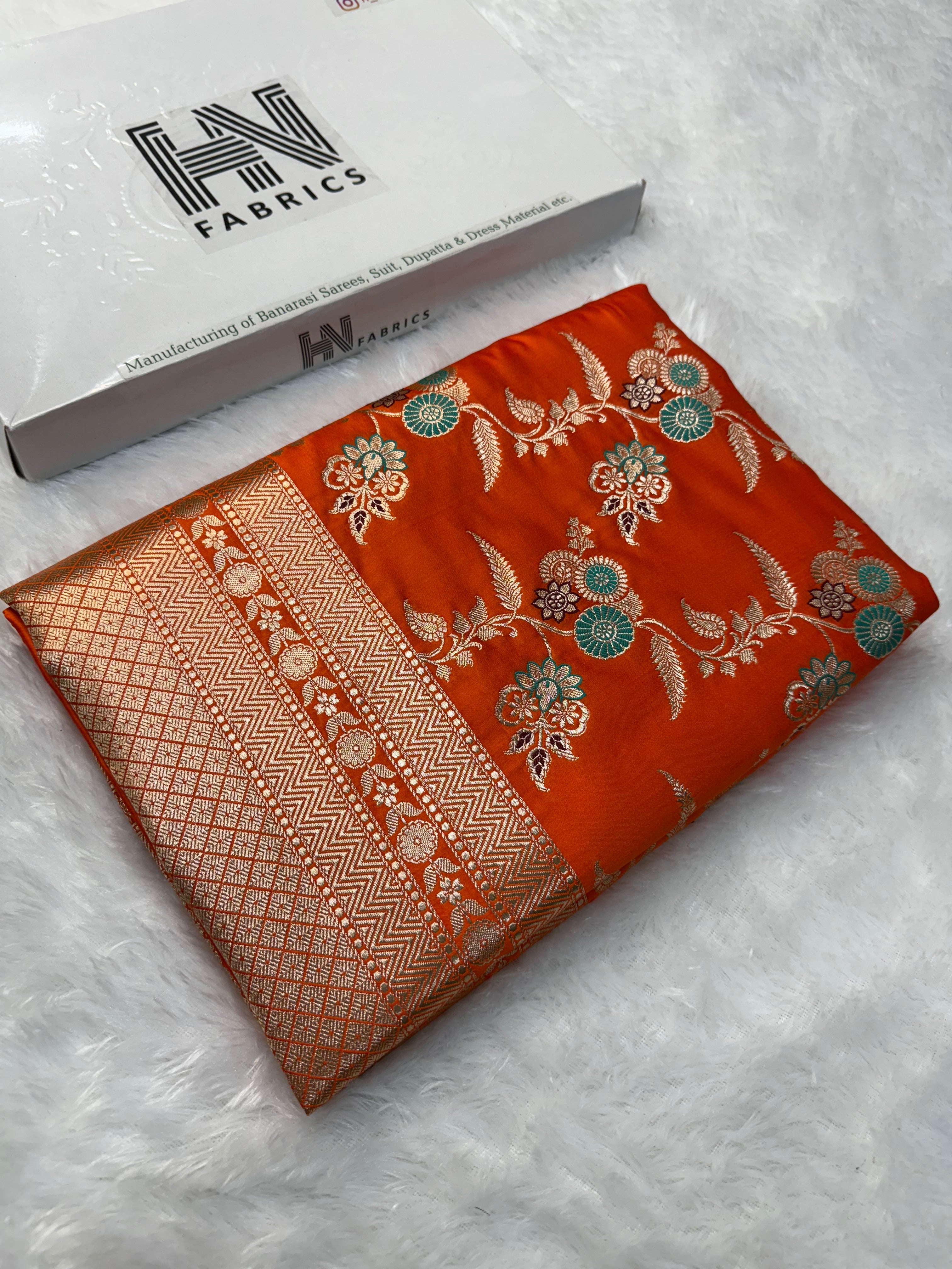 Banarasi Mashru Katan Silk Saree Menakari Work HN104