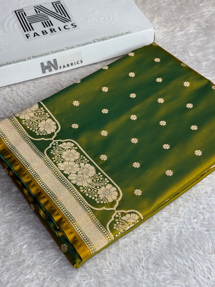 BANARASI MASHRU KATAN SILK SAREE MK073