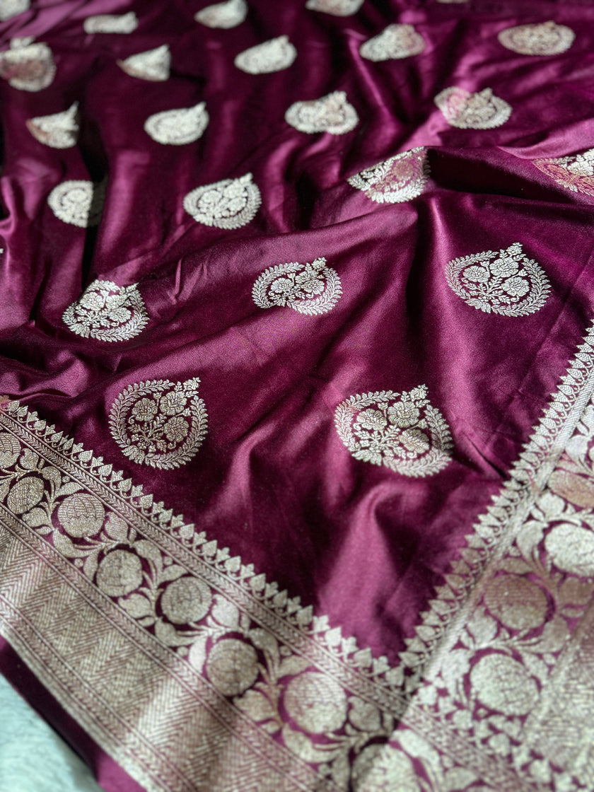 BANARASI MASHRU KATAN SILK SAREE HN166