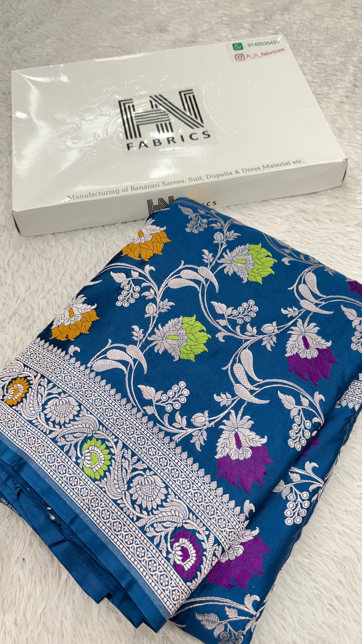 BANARASI MASHRU KATAN SILK SAREE MENAKARI WORK HN177