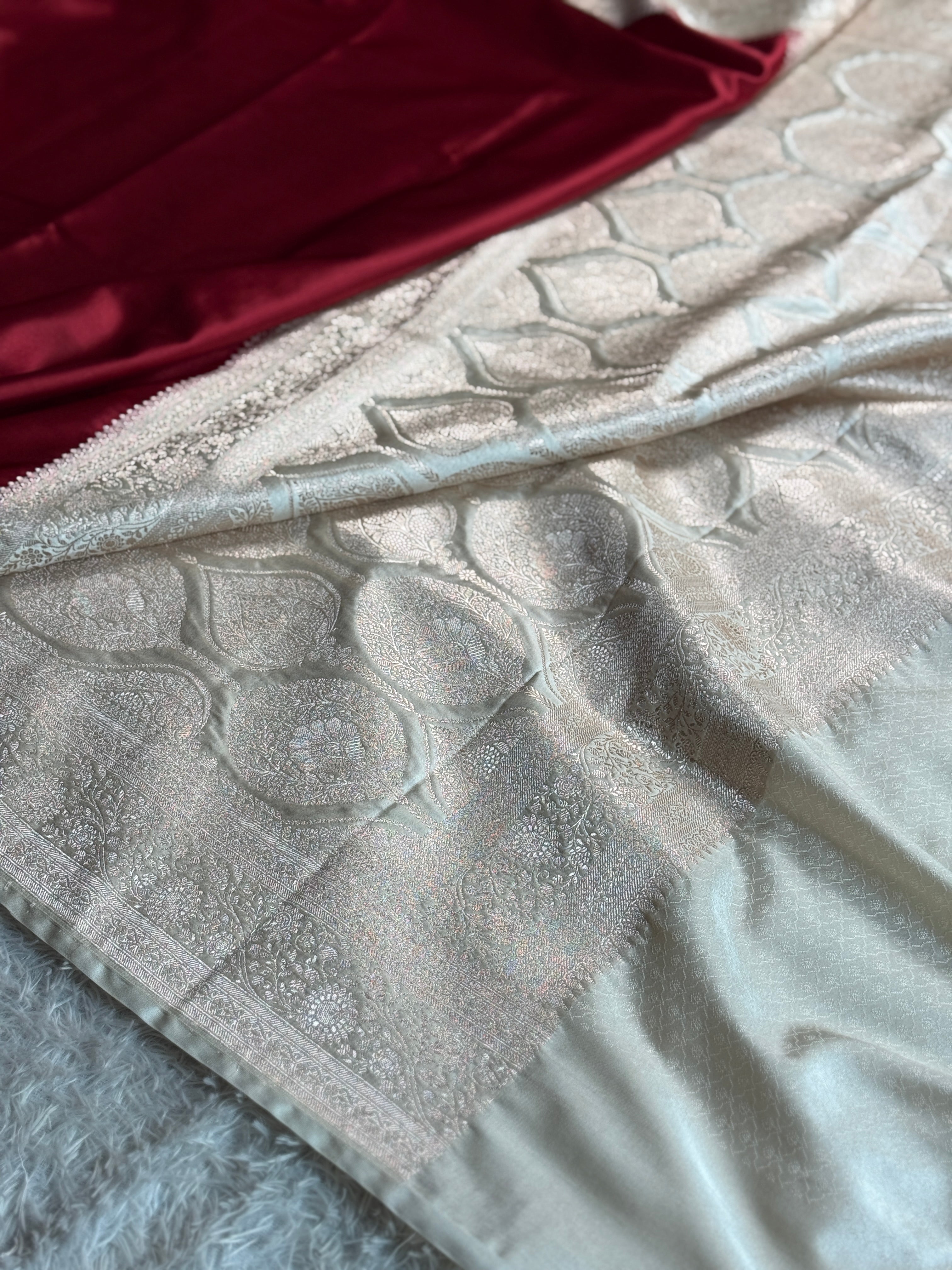 BANARASI MASHRU KATAN SILK SAREE MK025
