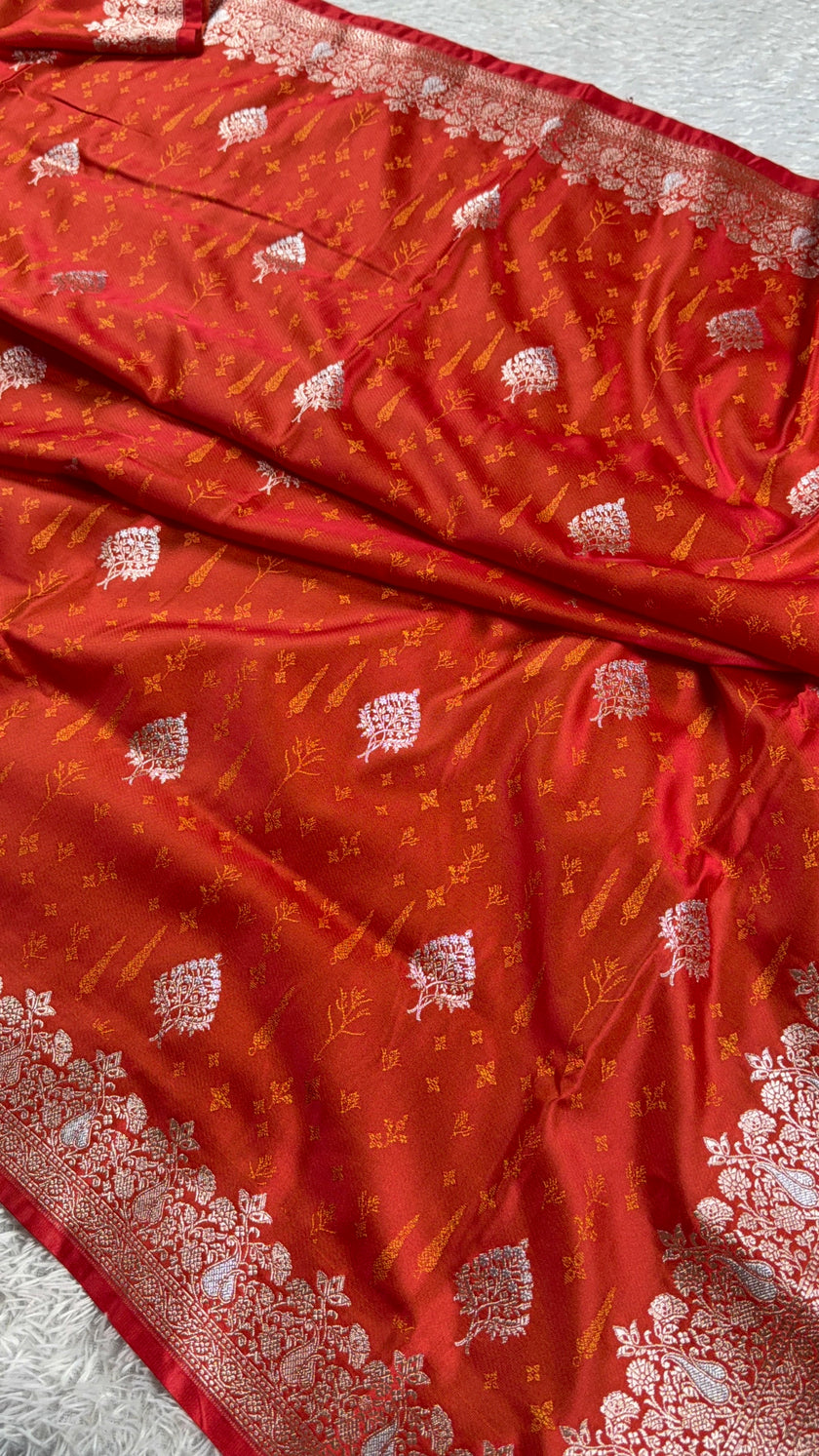 BANARASI MASHRU KATAN SILK SAREE MK015